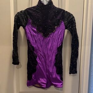 Purple and Black Kids Dance Costume